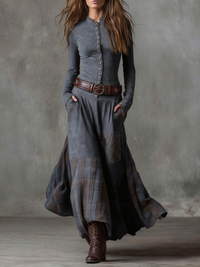 Orlix | Sophisticated Maxi Dress - Grey