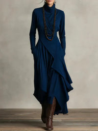 Charlotte™ | Asymmetrical Maxi Dress - Blue