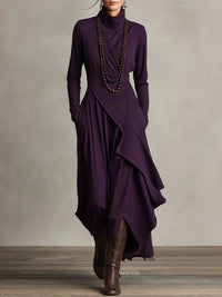 Charlotte™ | Asymmetrical Maxi Dress - Purple