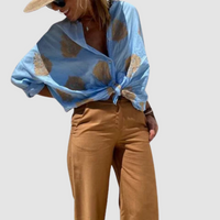 Susan | Elegant Everyday Blouse - Ocean Blue
