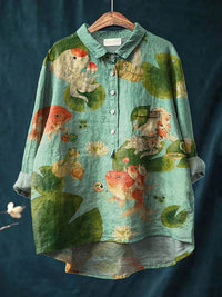 CLAUDIA™ - Fish Art Shirt - S