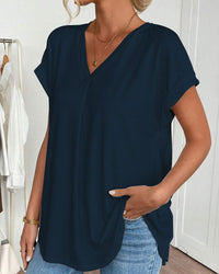 MILEIA | Relaxed Tee (Almost sold out) - Navy Blue