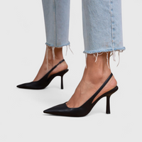Bella | Orthopedic Heels - Black Leather