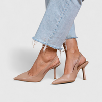 Bella | Orthopedic Heels - Beige Leather
