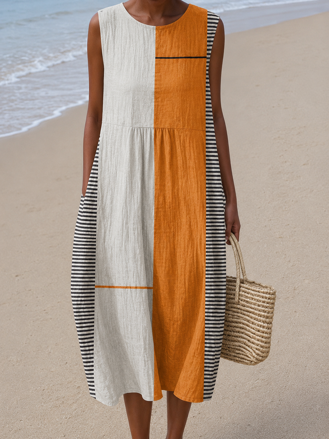 May™ Color-Blocked Midi Dress