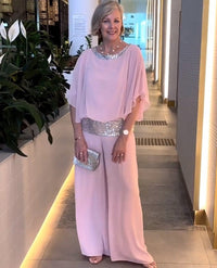 Nessa™ Classy Elegant Set | Relaxed Top and Wide-Leg Trousers - Pink