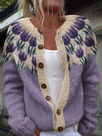 Keysha | Floral Jumper - Purple