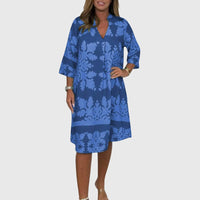 Daisy | Elegant Spring Dress - Blue/Navy Blue