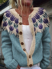 Keysha | Floral Jumper - Light Blue