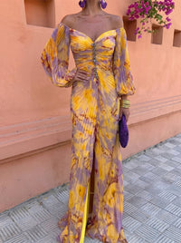 GREGORIA | FLORAL MAXI DRESS - Yellow