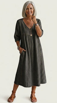 Juliette I Elegance A Line Maxi Dress - Black