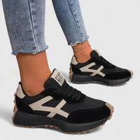 Amy | Orthopedic Sneakers - Black / Beige