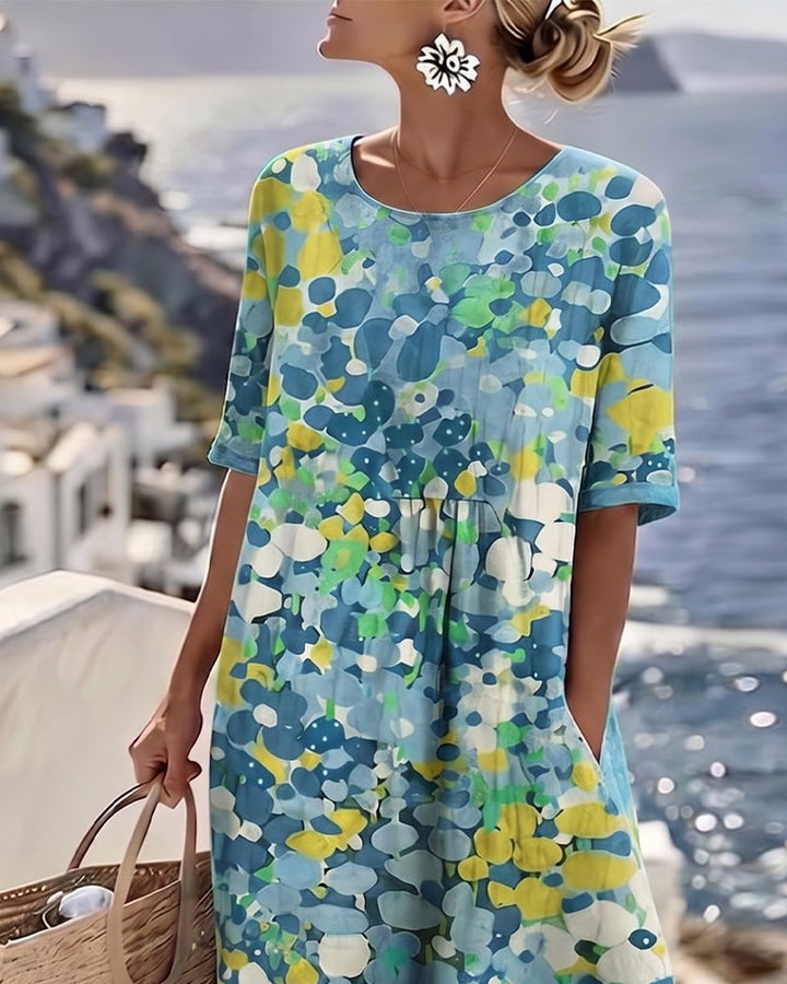 ELENA™ - ELEGANT FLORAL SUMMER MIDI DRESS (Restocked)
