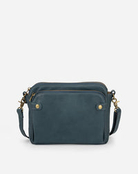 Jovie | Sleek Three-Layer Crossbody Bag - Blue