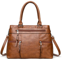 Eleanor | Women Leather Tote Bag - Caramel
