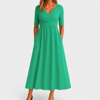 Phoebe | Elegant Midi Dress - Green