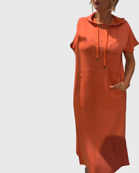 Marlowe™ | Casual Hoodie Dress - Orange