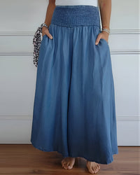 Lorraine | Comfortable pants with elastic waist - Blue (Almost out of stock)