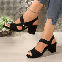 Linda | Orthopedic Comfort Block Heels - Black