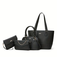 Amora | Mother and Daughter Matching Bag Set - Pure Black