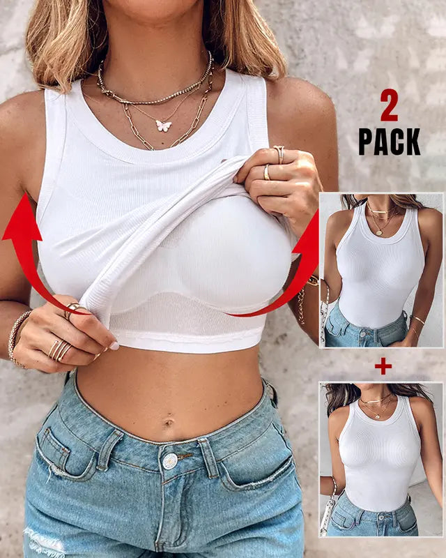 DASHA™ | Comfort Built-In Bra Tank Top (Pack of 2)