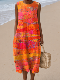 Faye™ Sunset Midi Dress - Multicolor