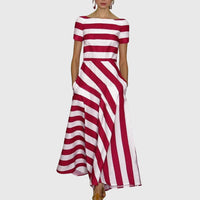Carly™ - Striped Dress - Red
