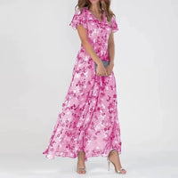 Zuri | Glamorous Tummy Covering Dress - Pink