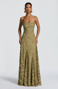 Vaynie | Women Elegant Maxi Dress - Sage