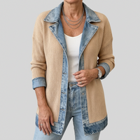 Margaret | Mixed Denim Jacket - Apricot