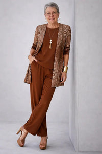 Margaret™ - 3-Piece Set - Rust Brown