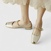 Orthopedic Mary Jane Shoes - Beige