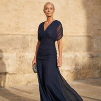 Avery | Elegant Blue Dress - S