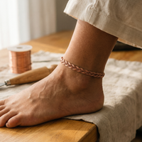 Entwine Copper Anklet - Adjustable size