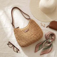 Simona | Elegant Woven Bag - Khaki