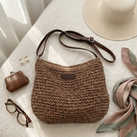 Simona | Elegant Woven Bag - Brown