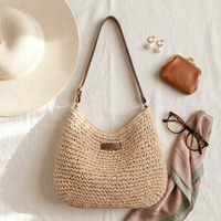 Simona | Elegant Woven Bag - Beige