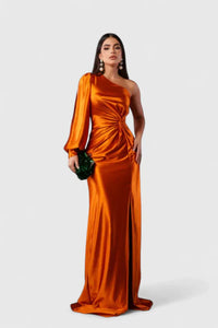Alionessah | Elegant Women Maxi Dress - Orange