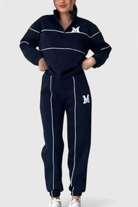 Thalynnae | Comfortable Sweater and Pants Set - Navy