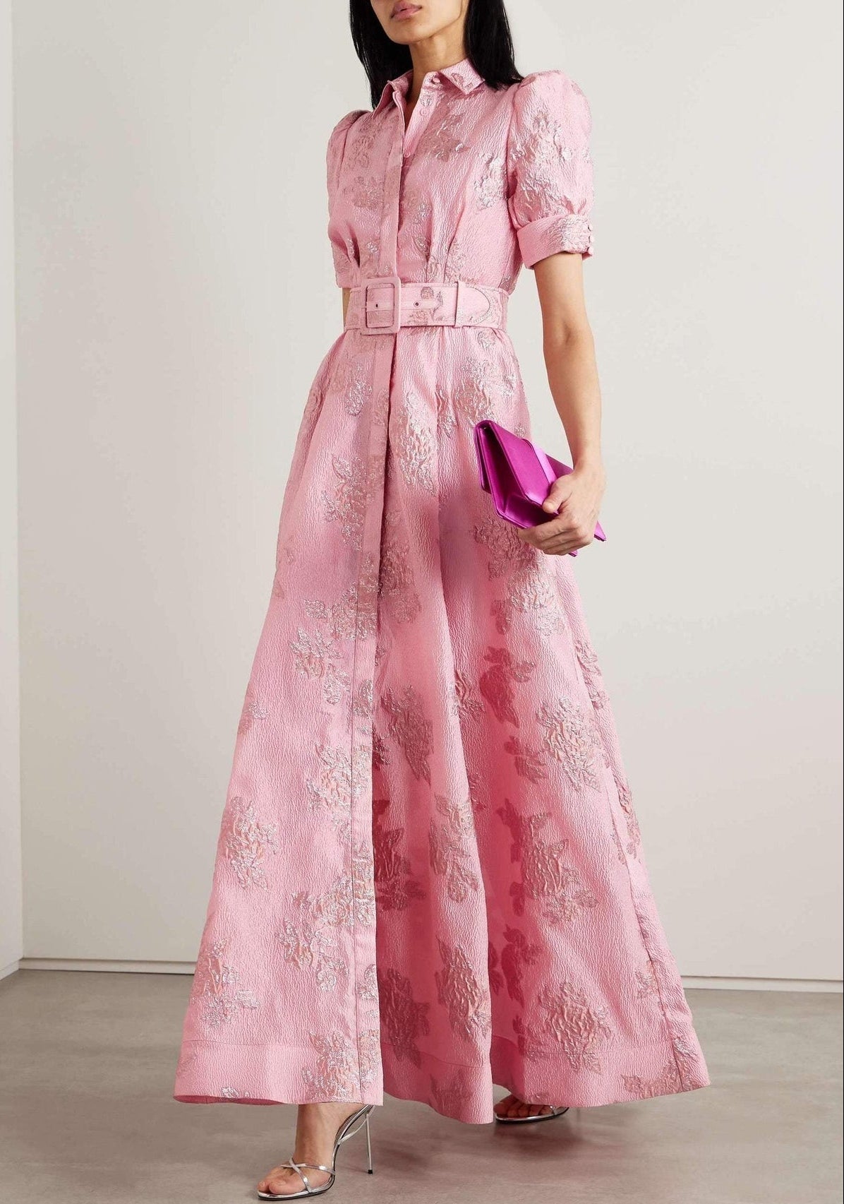 Aria dress with short puff sleeves