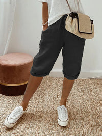 Ophelia - Relaxed Summer Shorts - Black