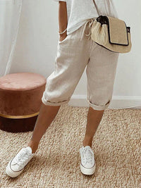Ophelia - Relaxed Summer Shorts - Beige