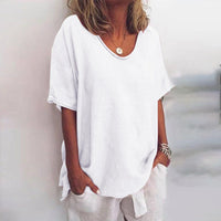 Callie™| Comfy Loose Fit Top | Relaxed Style Meets Everyday Comfort - White