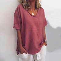 Callie™| Comfy Loose Fit Top | Relaxed Style Meets Everyday Comfort - Dark Pink