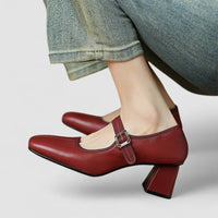 Hyreanne | Orthopedic Mary Jane Shoes - Red