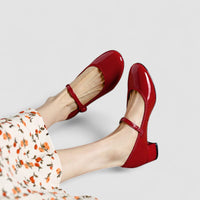 Mayzhera | Orthopedic Mary Jane Shoes - Red