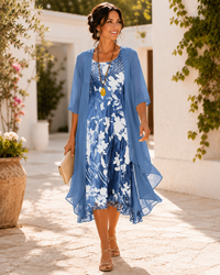 Olivia | Women Breezy Two Layer Dress - Blue