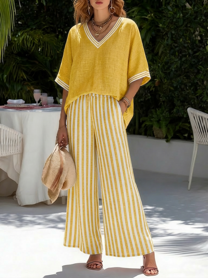 Phyllis | Striped Two-Piece Co-ord Set