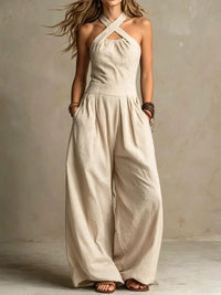 Kira™ Elegant Jumpsuit (Restocked) - Beige