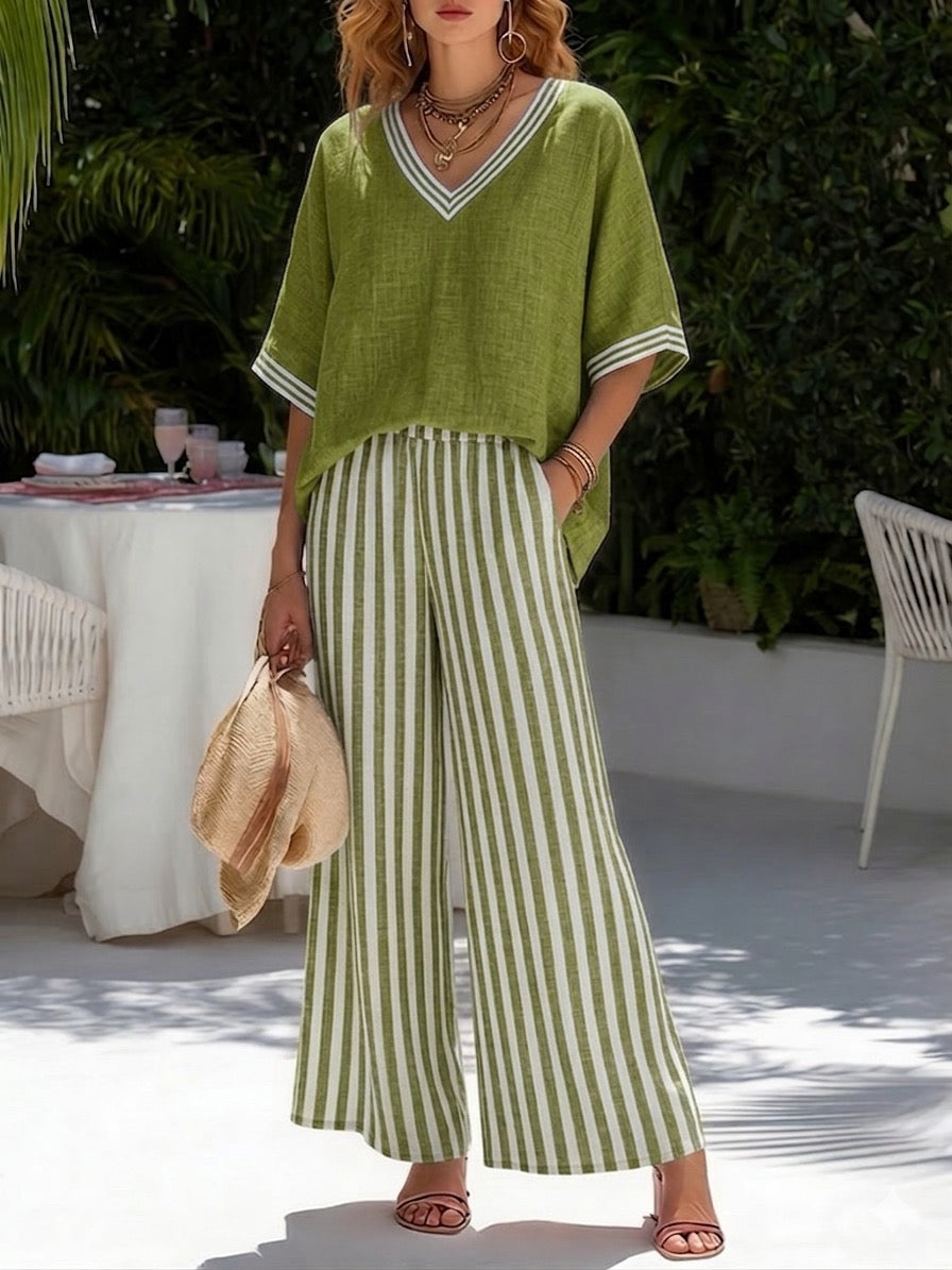 Phyllis | Striped Two-Piece Co-ord Set